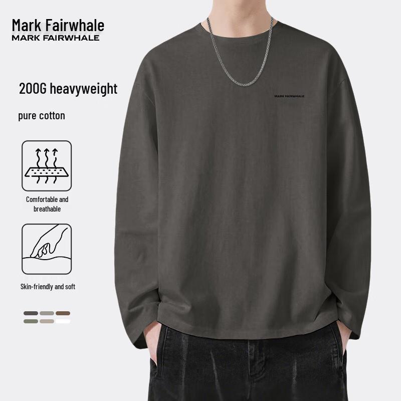 Mark Fairwhale Men's Heavyweight Cotton Long-Sleeve T-Shirt