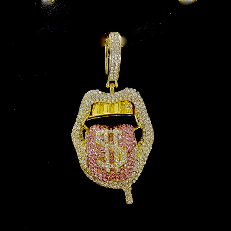 Alloy 3D Skull Pendant Cuban Clavicle Chain