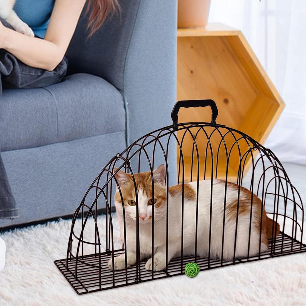 Cat Cage Anti-Scratch Grooming Cage for Cats Mesh Metal Tool for Pet Washing Grooming Travel Car Ride Home Puppy Indoor Kitten