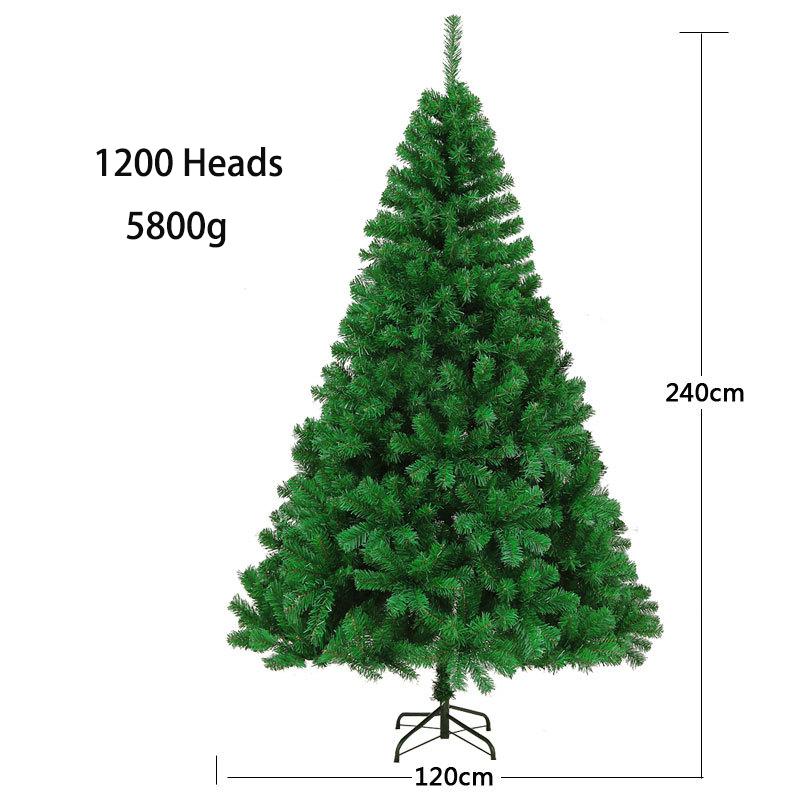 120150180210240cm Green Simulated Christmas Tree Pvc Xmas Santa Ornament