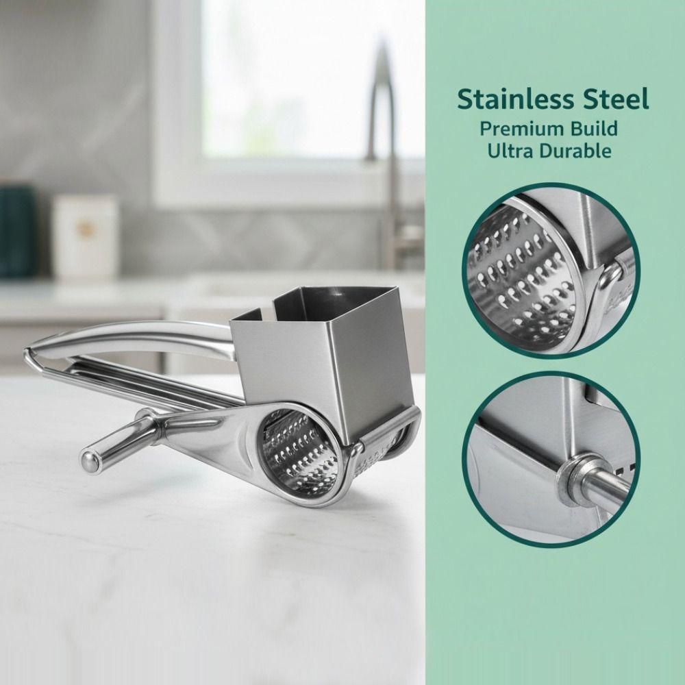 Stainless Steel Rotate Cheese Grater Multifunctional Manual Rotate Grater  Chocolate