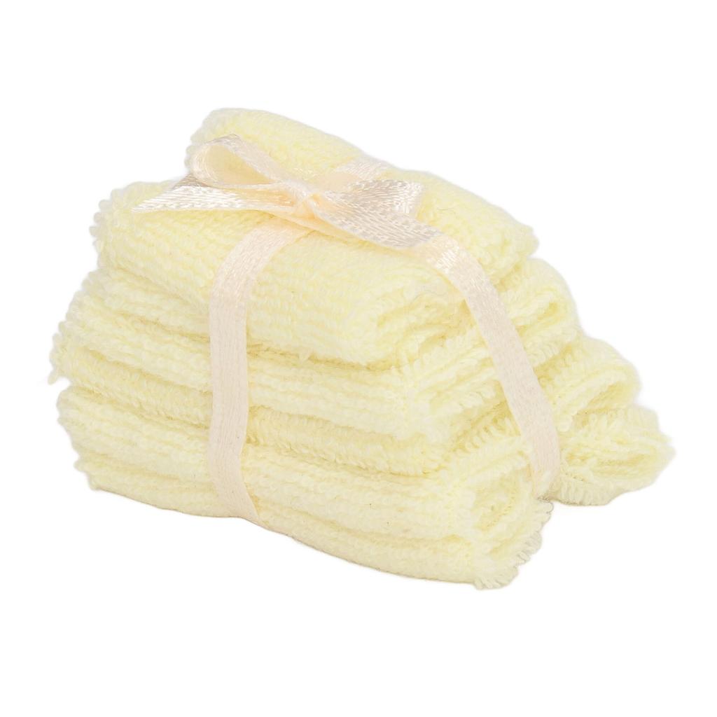 1:12 Scale Miniature Bathroom Towels Decoration Accessories Furniture Model Towel Pile