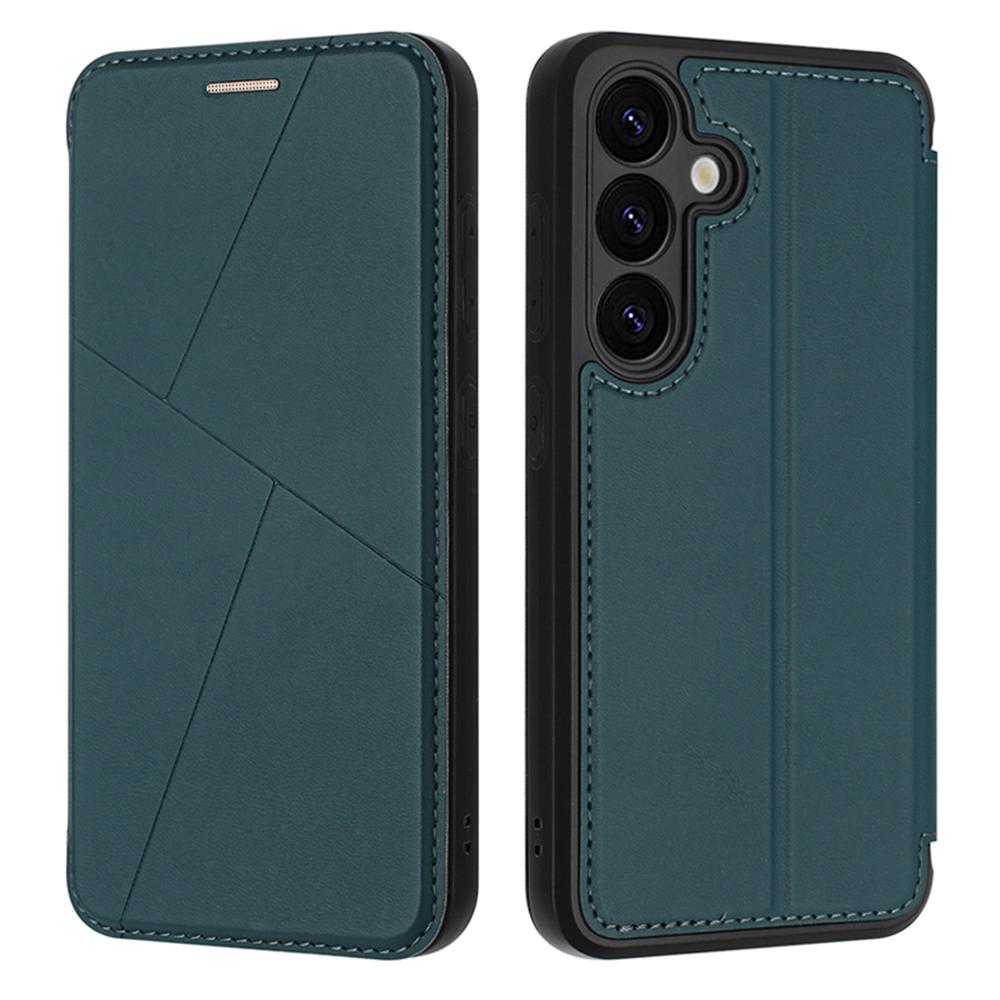 

Чехол для Samsung Galaxy A55 5G с магнитной застежкой, слотом для карт, кожаный откидной чехол для телефона Green