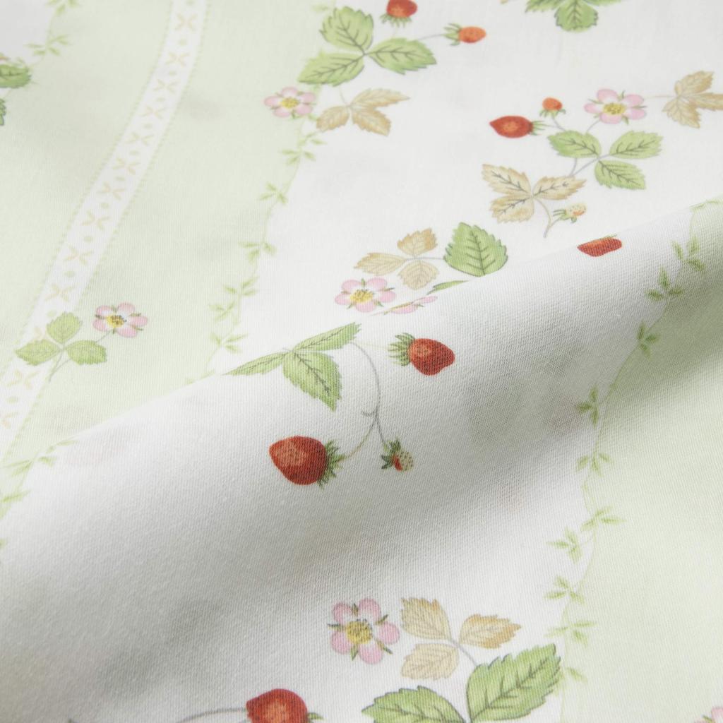 Nishikawa Pillowcase 70X50cm Wedgwood Wild Strawberry Cotton Made In Japan Green PJ27355679G 100%