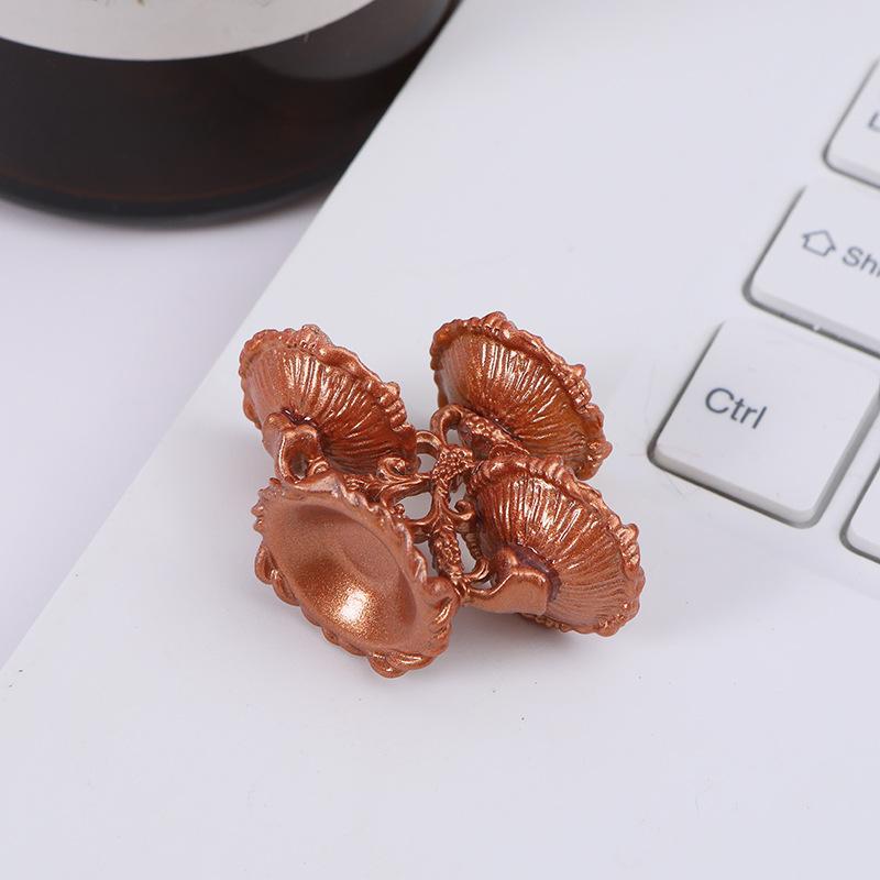 1/12 Dollhouse Retro Luxury Fruit Plate Model Doll Home Dessert Plate Living Room Decoration Toy Micro Scene Ornament