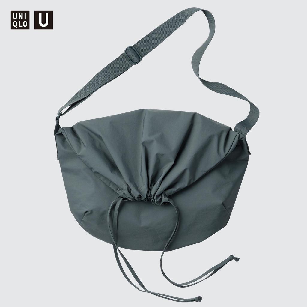[ovuni] Ruffle drawstring bag_black★日本未入荷 UNIQLO U Drawstring Shoulder Bag Pink Unisex 2023 NEW | eBay