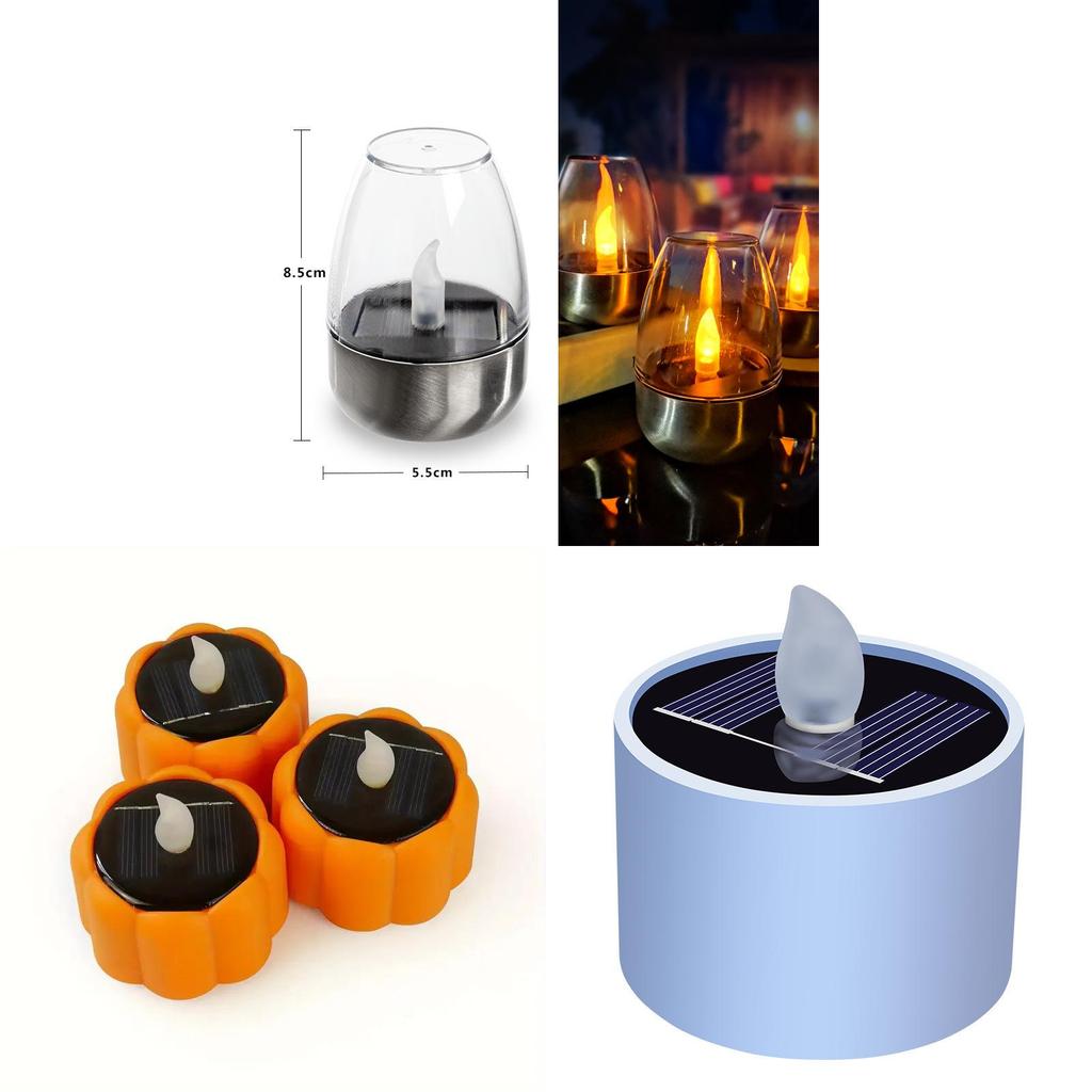 Solar Led Candle Light Waterproof Outdoor Garden Decor For Patio And Yard Use