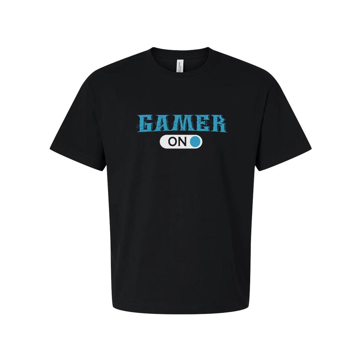 Gamer On Graphic T Shirt For Unisex Short Sleeve Tee With Distressed Logo And Co 2XL