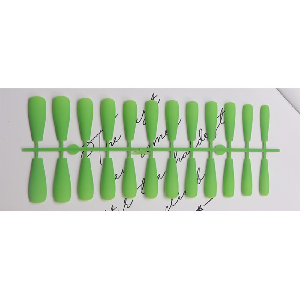 24pcs/set DIY Quick Nails Lengthened Ballet Matte T-shaped False Nails Multi-color Strips Finished Wear Manicure