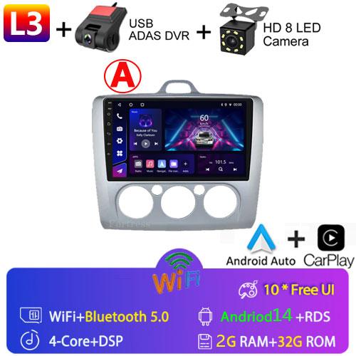 Carplay 4G 2din Android 13 Car Radio for Ford Focus Exi AT 2004-2011 Auto Multimedia Video Player Autoradio Audio Navigation GPS