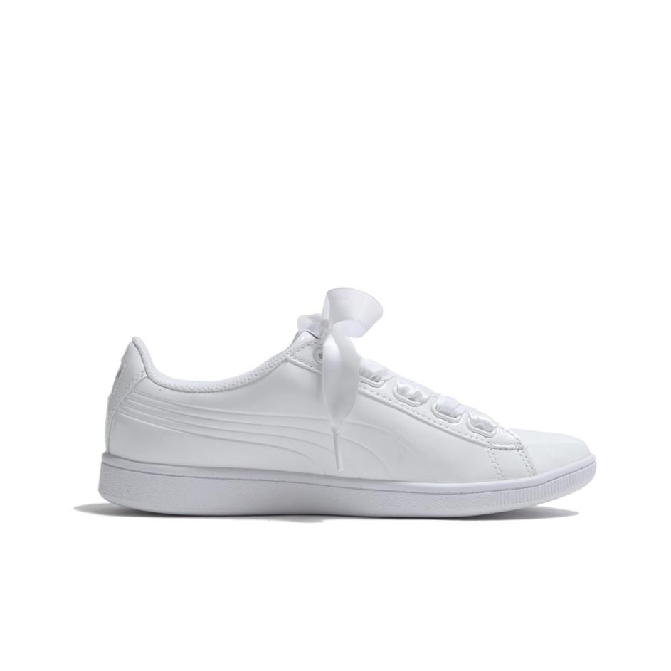 Puma Vikky Ribbon Patent Low Top Casual Sneakers Women Sneakers White 366417-02