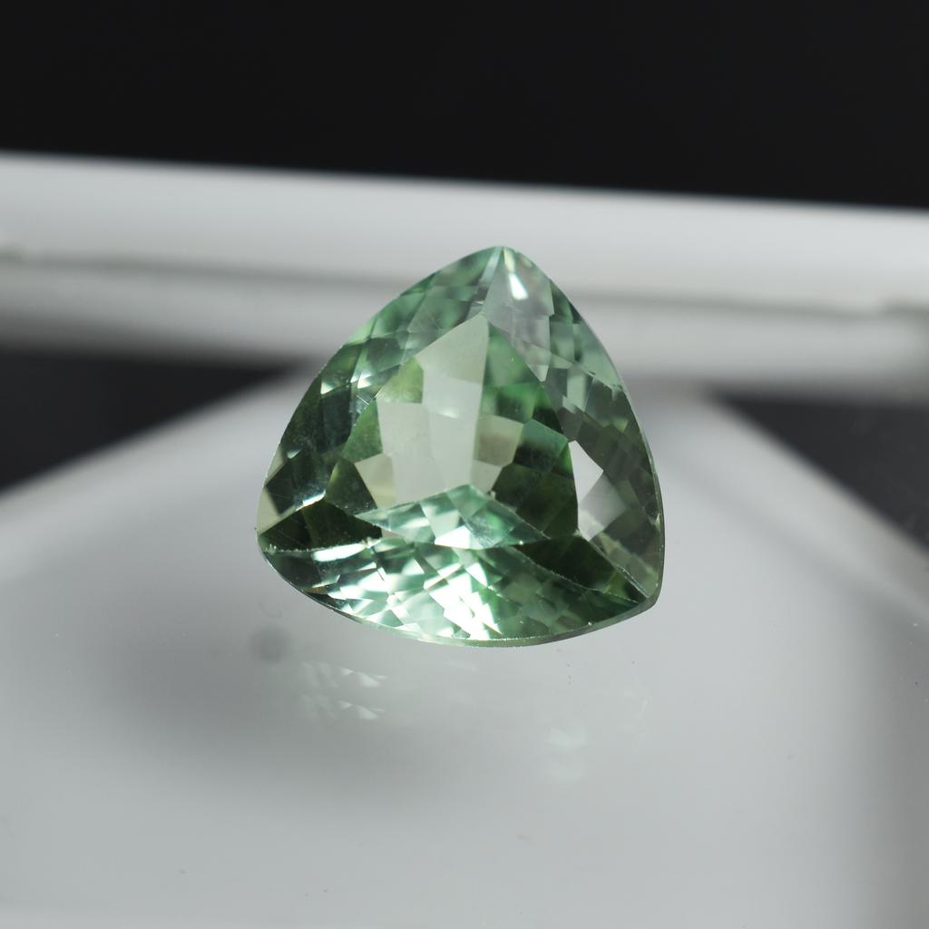 Natural Bluish Green Sapphire Loose Gemstone Trillion Cut 7.80 ct Ring September Birthday Birthstone