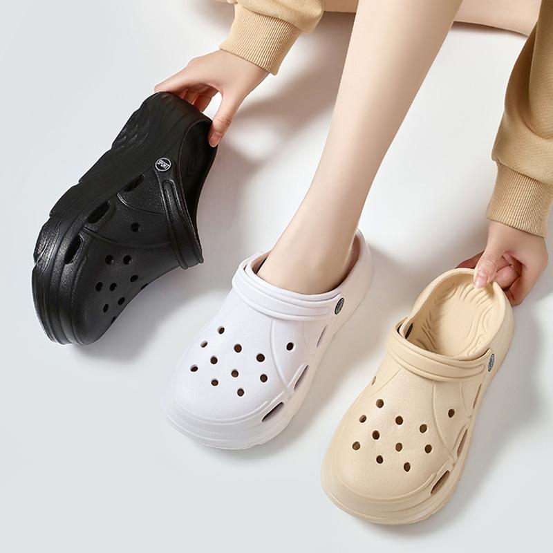 Women's Fashion Platform Sandals Summer Thick Sole Soft Eva Clogs Garden Shoes for Women Hollow Out Non Slip Beach Sandals