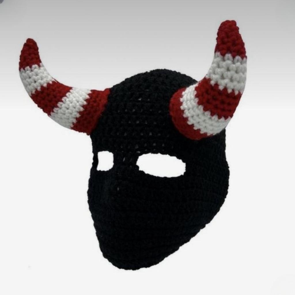 Devil Horn Winter Hat for Adult Handwoven Balaclava Cap Novelty Party Hat for Girl Boys Knit Mask Hat Cool Accessories