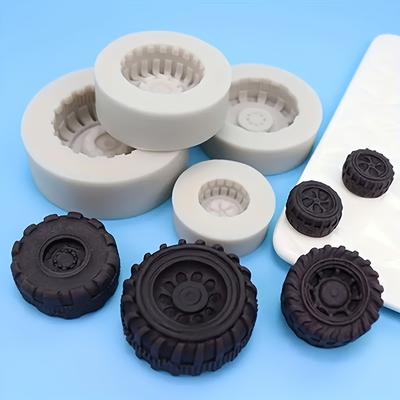 Silicone Soap Molds Set of 4 - Tire Shape Mold for DIY Soap Making, Flexible and Durable