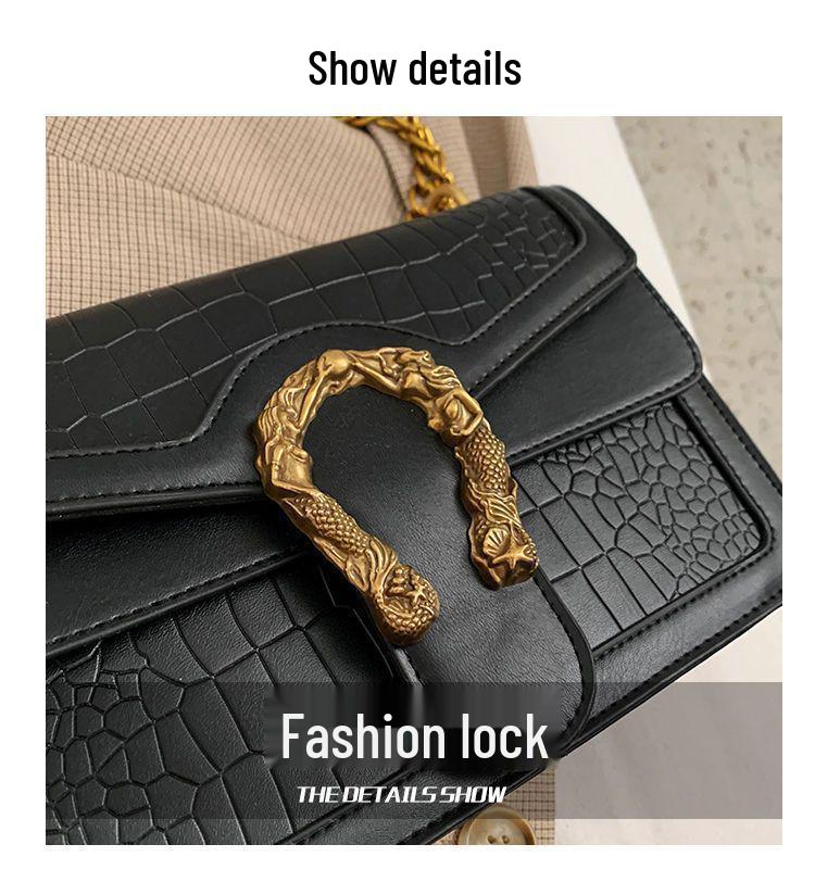 Women's 2024 Trendy Stone & Crocodile Pattern Dionysus Shoulder Crossbody Bag