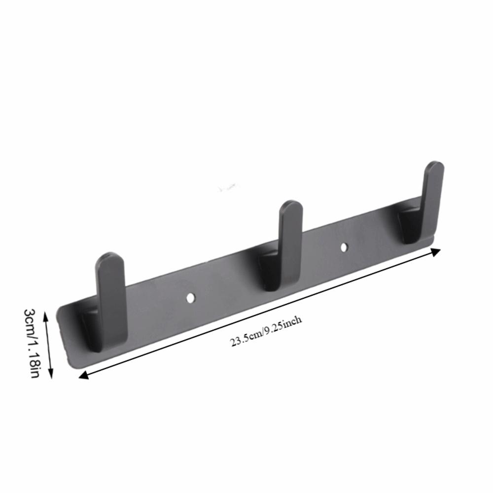 Black Coat Rack Durable Row Hook Decorative Towel Hook Kitchen Bathroom Wardrobe Entryway Bedroom