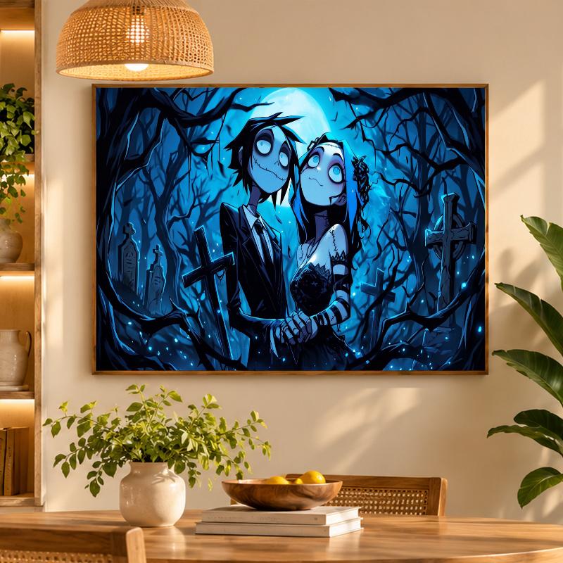 5D Diamond Painting Corpse Bride Emily Victor DIY Full Drill Diamond Art Kit Home Decoration