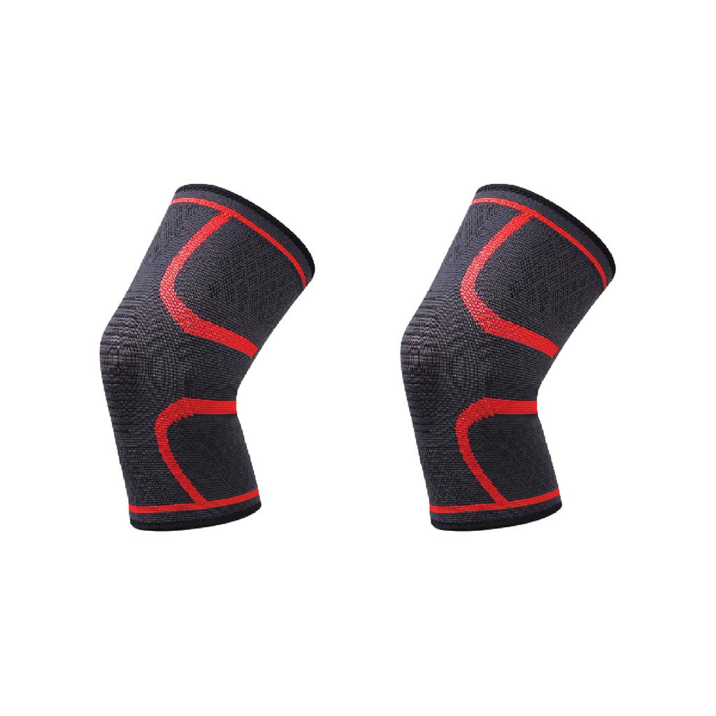 2PC Unisex Compression Knee Sleeve Support Running Basketball Lift Knee Pads