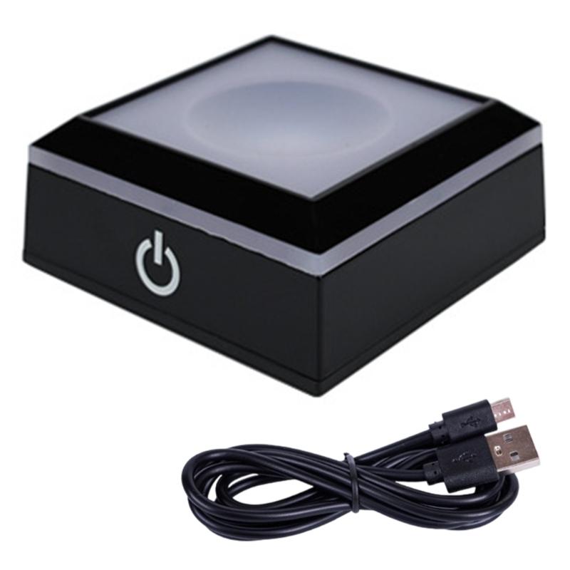 LED Touch Sensitive Crystals Atmospheres Lamp Base Featuring Dimmable Light for Jewelry Display and Home Decoration