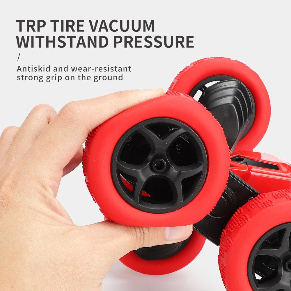 High-Speed 360° Remote Control Stunt Car with Lights - Double-Sided Tumbling Toy for Kids