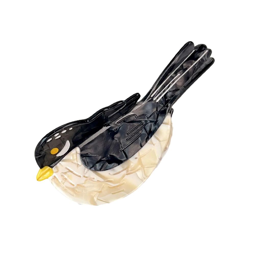 Oversized Hair Clip With Cartoon Bird Designs Acetate Secure Grip For Updos Parties Casual Wear Hair Accessories