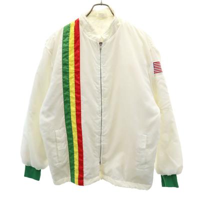 80er Jahre Vintage Rennfahrerjacke hergestellt in den USA Nylonjacke Herren Gebraucht