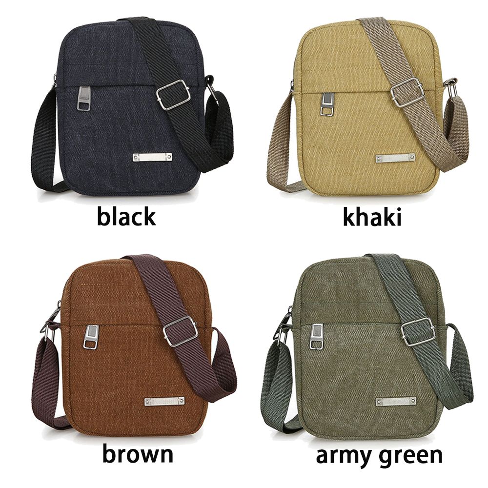 New Style Casual Canvas Men's Bag Shoulder Messenger Bag Small Backpack Handbags Outdoor Travel Mobile Phone Package Bags