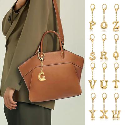 Letter Keychain Mini 3D Alphabet Charm Key Chain with Lobster Clasp Lightweight Bags Keys Bracelets Accessory