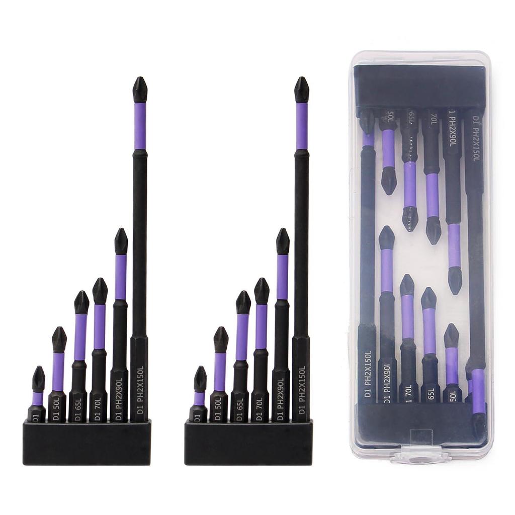 D1 Magnetic Phillips Head Screwdriver Bit: Anti-slip, Shock-resistant, High Hardness with Strong Magnetic Grip