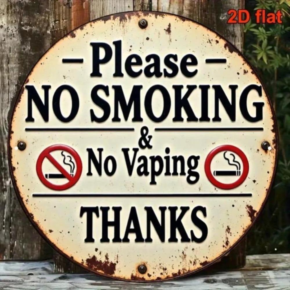 Proibido Fumar Proibido Vaping Placa de Metal Retro para Parede