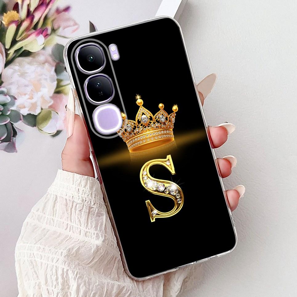 

Soft Silicone Coque For Vivo V40 Lite 4G 5G Phone Case Initial Letters Pattern Vivo V40 SE 5G V40 E Clear Back Cover Housing Vivo V40 Lite 4G 5G