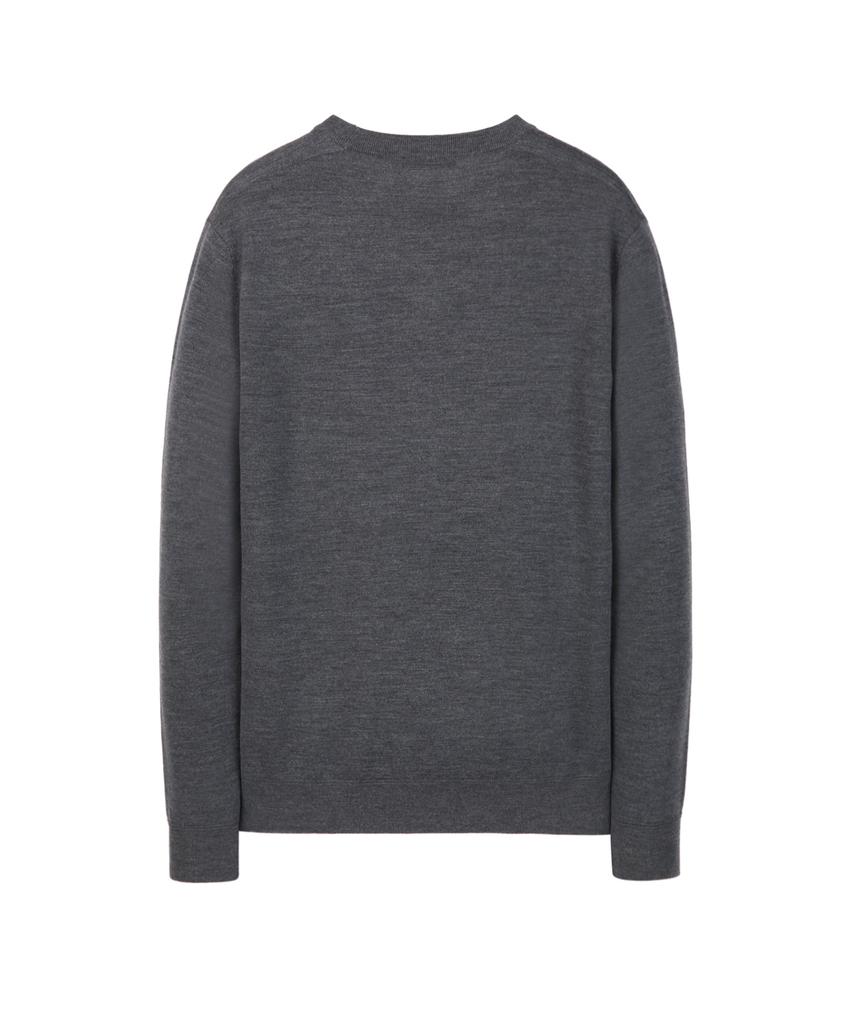 Jilseutyueoteunyuyogmaen Wool Crew Neck Knit - Dark Gray (Jnsw6A201G3)
