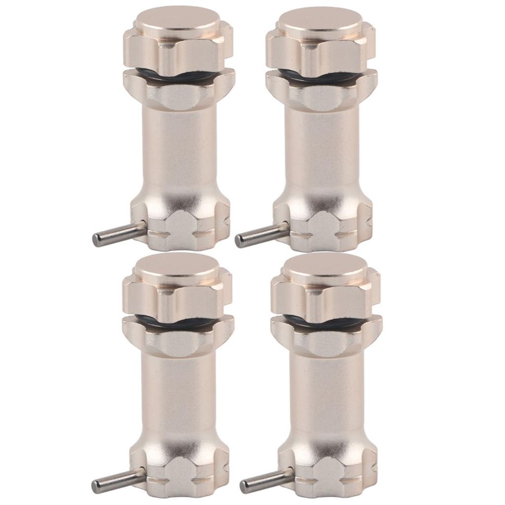 4Pcs Aluminium 17mm Hex Hub Extension Adapter for 1:8 Ratio RC Model Car(Black)