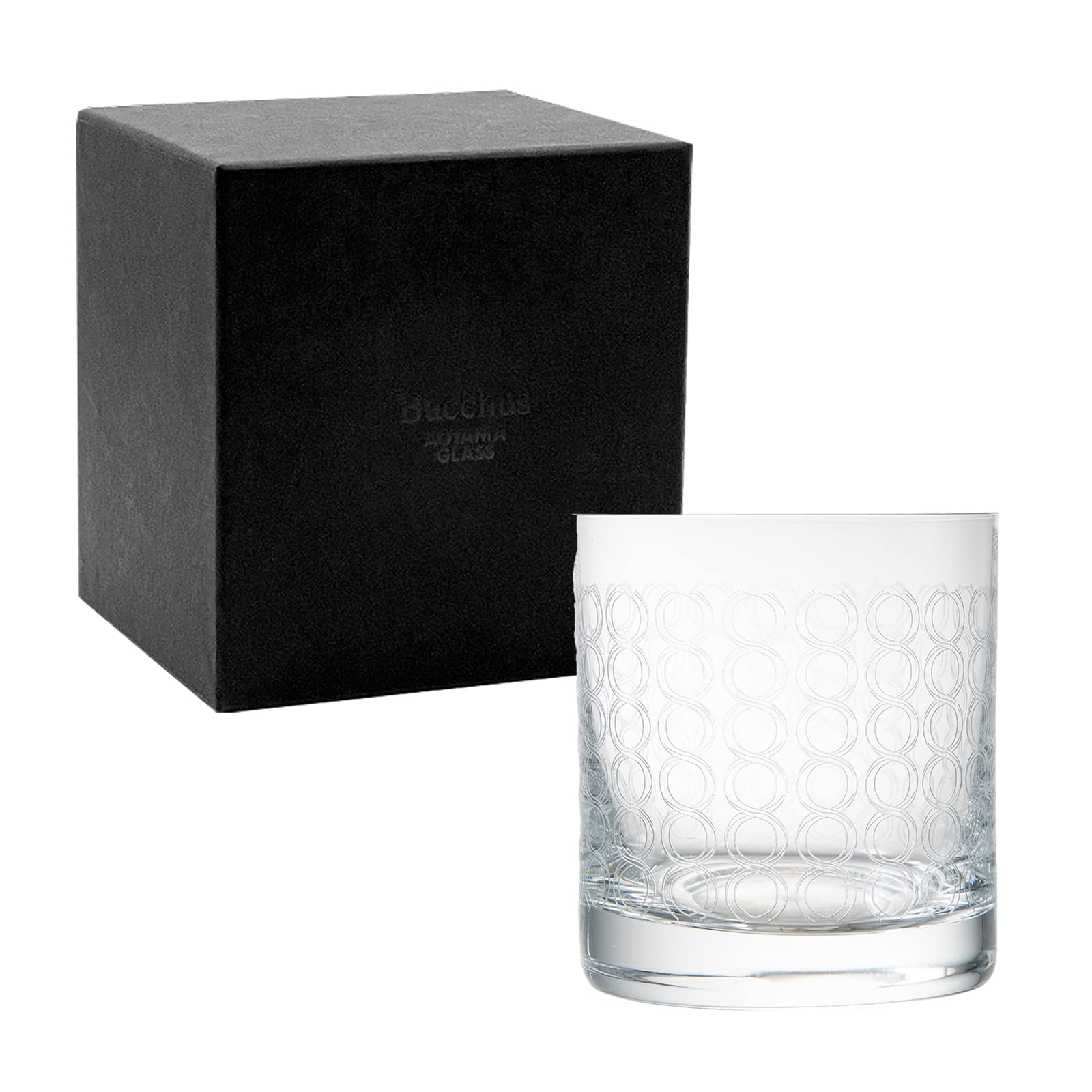Aoyama Glass  Bacchus  Old Fashioned Rock Glass (Sake/Shochu Glass, Approx. 280ml) - Gift Set in Box - Father s Day Gift - Men s Gift - Old Fashioned