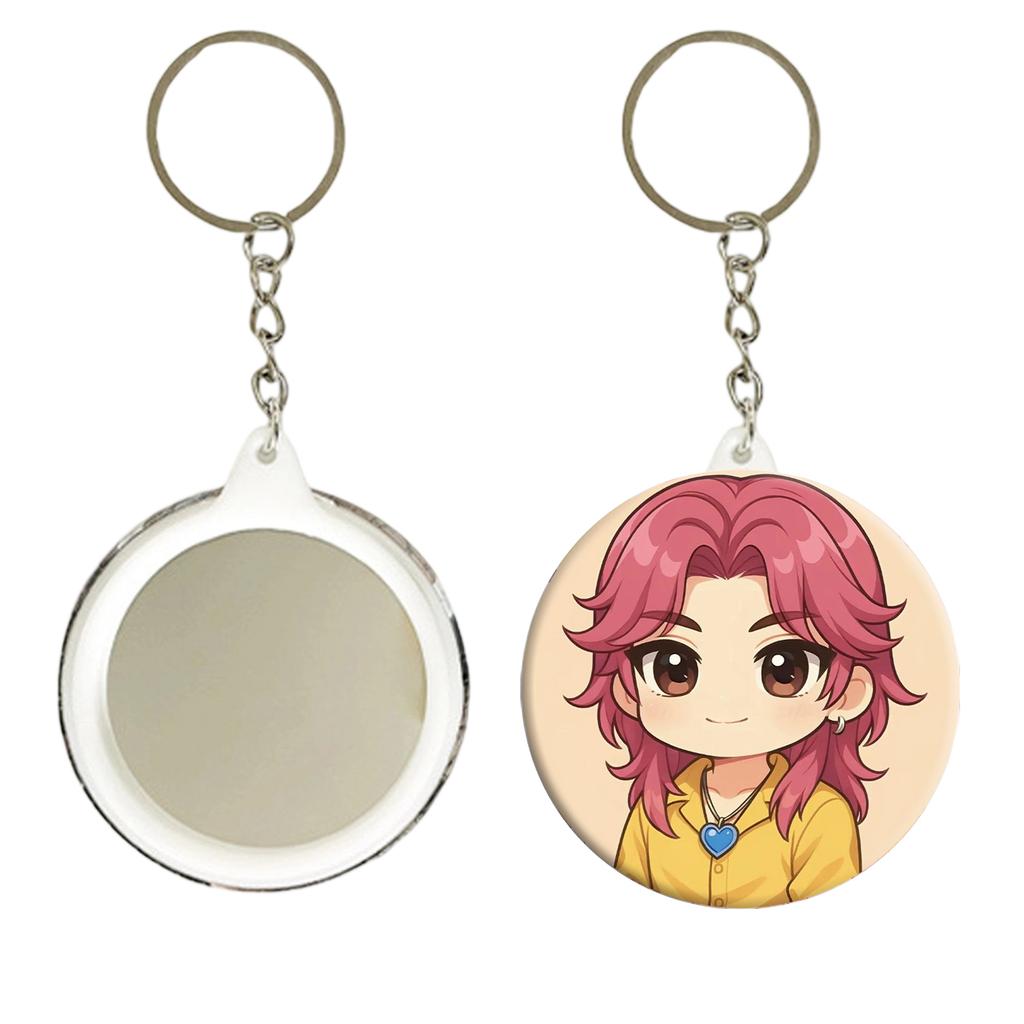 Boys Anime Pendant Keychain Holder Car Keychain Mobile Phone Bag Pendant Cute Kawaii