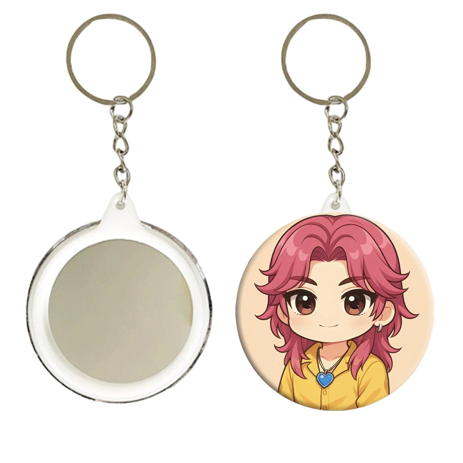 

Boys Anime Pendant Keychain Holder Car Keychain Mobile Phone Bag Pendant Cute Kawaii One Size