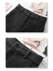 2025 Winter High-Waisted Wool Wide-Leg Pants - Women's Slim Fit, Brown, Flattering Straight-Leg with Drape