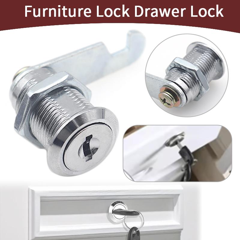 10 Sets 16/20/25/30mm Security Lock Public/Private keyMetal Cylinder Cabinet Locker Cam Lock With 2 Keys Mailbox Lock Drawer