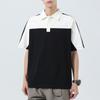 Men Color Block Patchwork Polo Shirt Collar Short Sleeve Loose Casual Retro Daily Street Summer Top