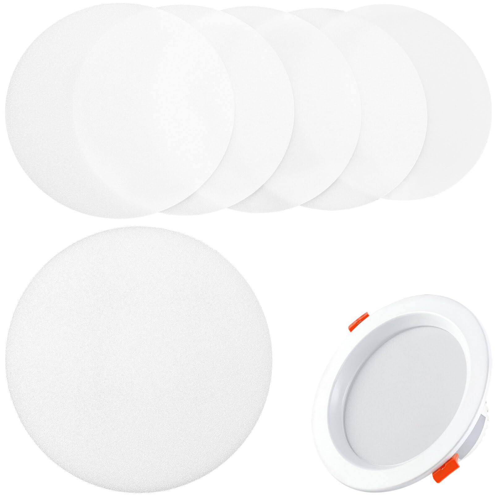 

NUOLUX 6-Piece 9.9cm Downlight Diffusion Cover, Spotlight Diffuser Sheet, Ceiling Lampshade, Blackout Sheet, Diffusion Cover, Downlight Accessory,