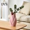 Einzigartige Bionische Blattform Kunstvase, 3D Gedruckte Matte Verdrehte Florale Moderne Skulptur Minimalistischer Stil Regal Dekorative Blume