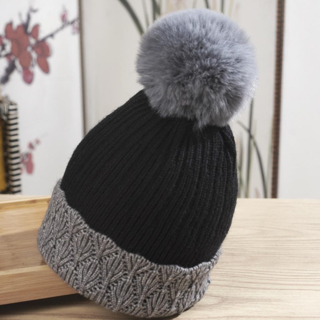 Hats, Women's Hats, Thermal Hats, Woolen Hats, Plush Hats, Thickened Hats, Woolen Balls, Knitted Hats