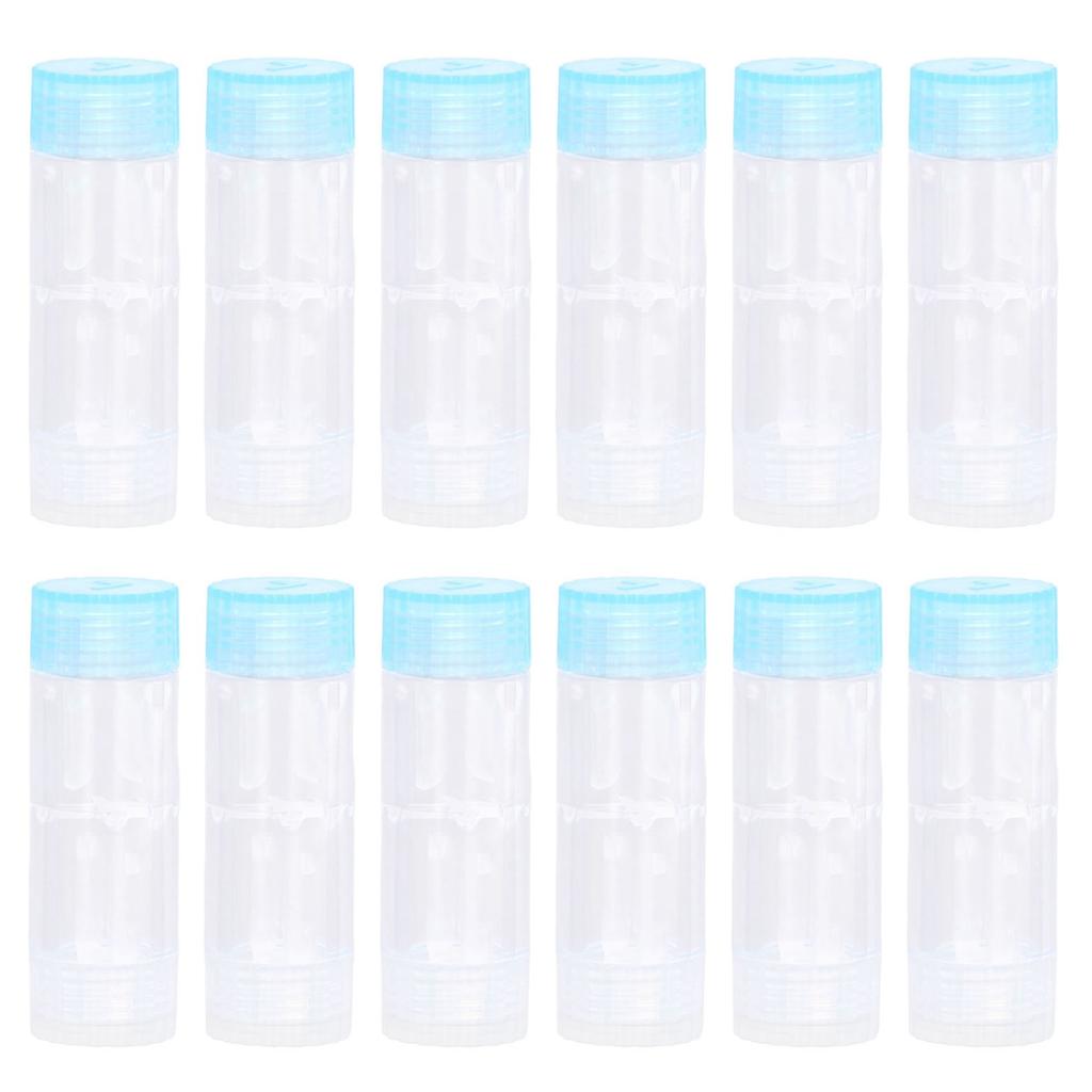 12PCS Contact Lens Case Transparent Portable ABS Contact Lens Box for Teen Travel Outdoor Daily Use