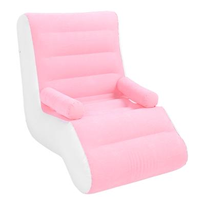 Nadmuchiwana Sofa Rozkładana Przenośny Składany Nadmuchiwany Fotel Wypoczynkowy z Podłokietnikami do Salonu Sypialni