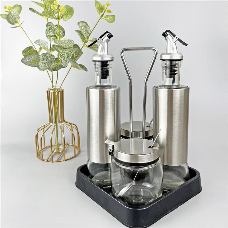 OEING Glass Tabletop Seasoning & Condiment Set