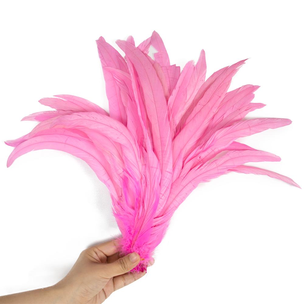 50/100 Stück 25-30cm Hahnenfeder Hochzeitsbasteln DIY Naturfeder Handarbeit Party Feder Karneval Kopfschmuck Dekoration