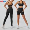 Seamless Yoga Set For Women With Quick Dry Fabric Perfect For Running And Fitness Activities