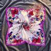 1Pc Square Flight Attendants 50x50CM Elegant Women's Scarfs Fashionable Hijab Bandana Polyester