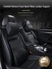 Customizable Mazda Leather Lumbar Support & Neck Pillow Set for Cars—Memory Foam, Cowhide, with Option to Add Logo